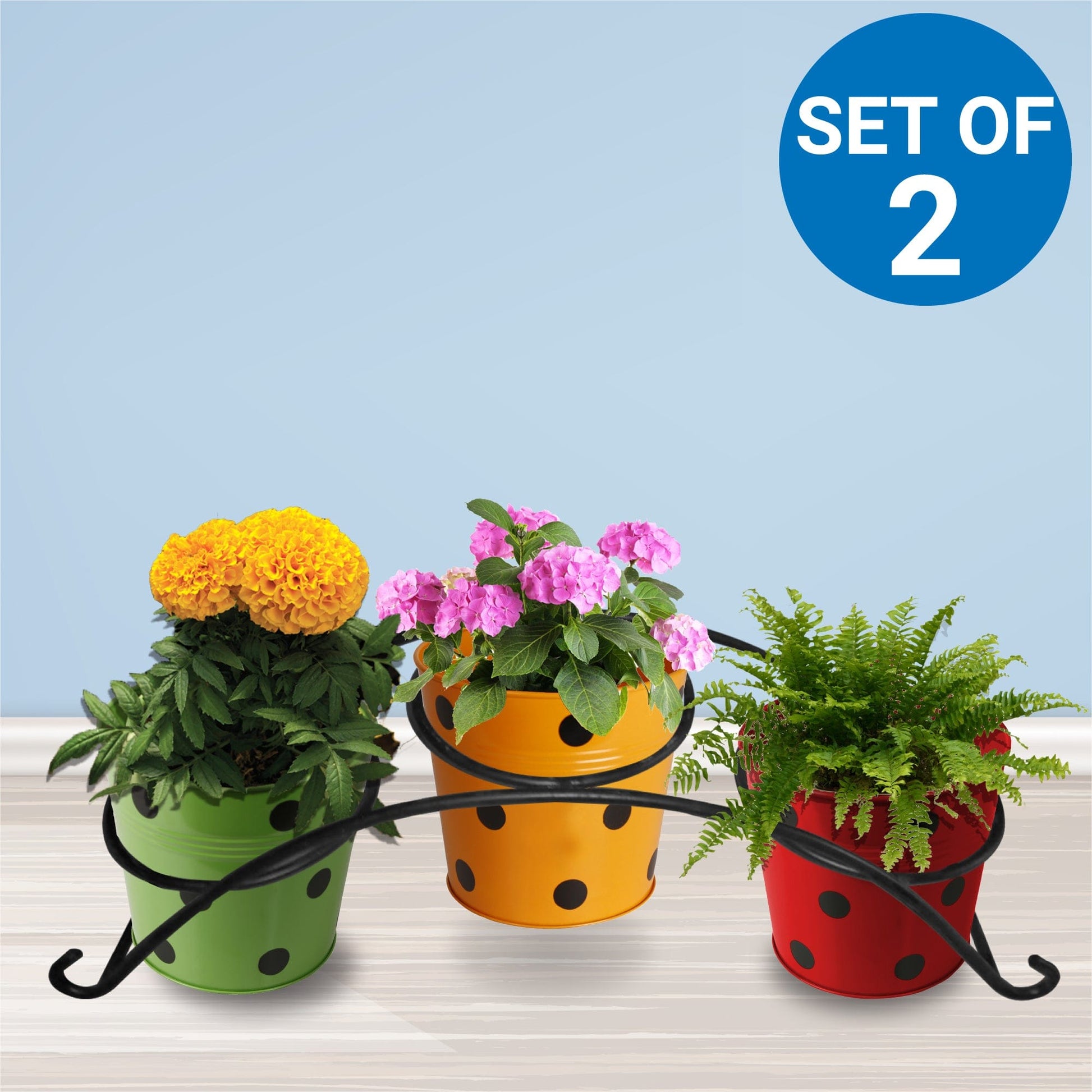 Retro Planter Stand (Set of 2)